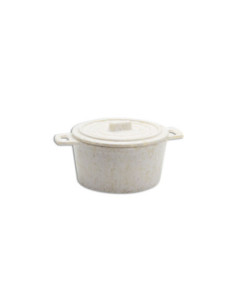 ADRIER - RCQ106-MBK Pack de 12 Unidades - Colección Terral - Cocotte redonda pequeña - 10 cm Ø x 6 cm alto (14,5 cm con asas)