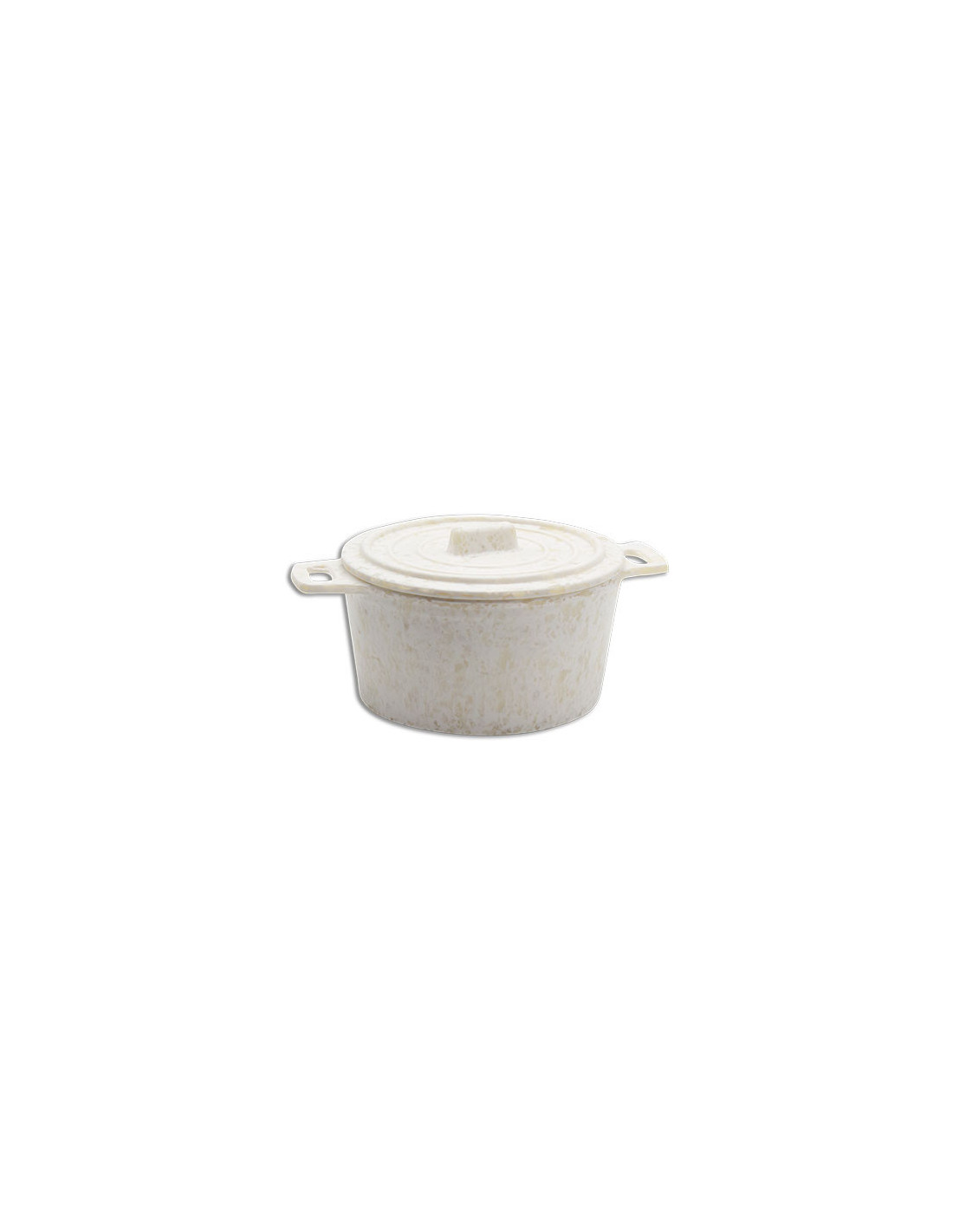 ADRIER - RCQ106-MBK Pack de 12 Unidades - Colección Terral - Cocotte redonda pequeña - 10 cm Ø x 6 cm alto (14,5 cm con asas)