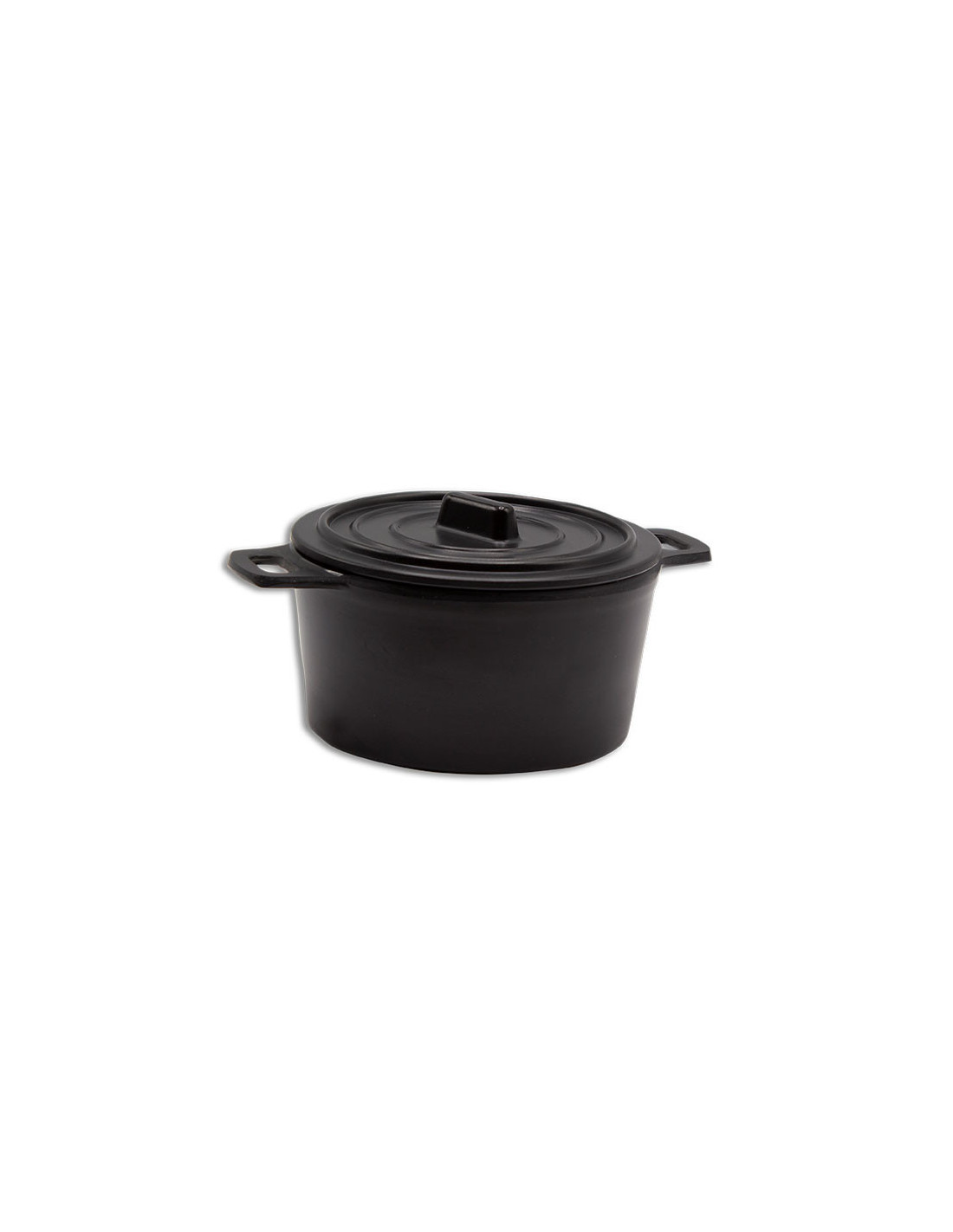 ADRIER - RCQ106-MBK Pack de 12 Unidades - Colección Terral - Cocotte redonda pequeña - 10 cm Ø x 6 cm alto (14,5 cm con asas)