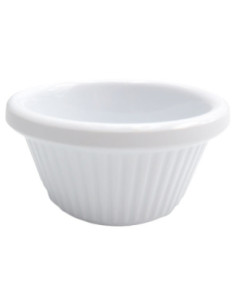 ADRIER - MRF3-BK Pack de 48 Unidades - Colección Buffet GN - Ramekin acanalado 90 ml - 8 x 8 x 4 cm