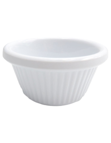 ADRIER - MRF3-BK Pack de 48 Unidades - Colección Buffet GN - Ramekin acanalado 90 ml - 8 x 8 x 4 cm