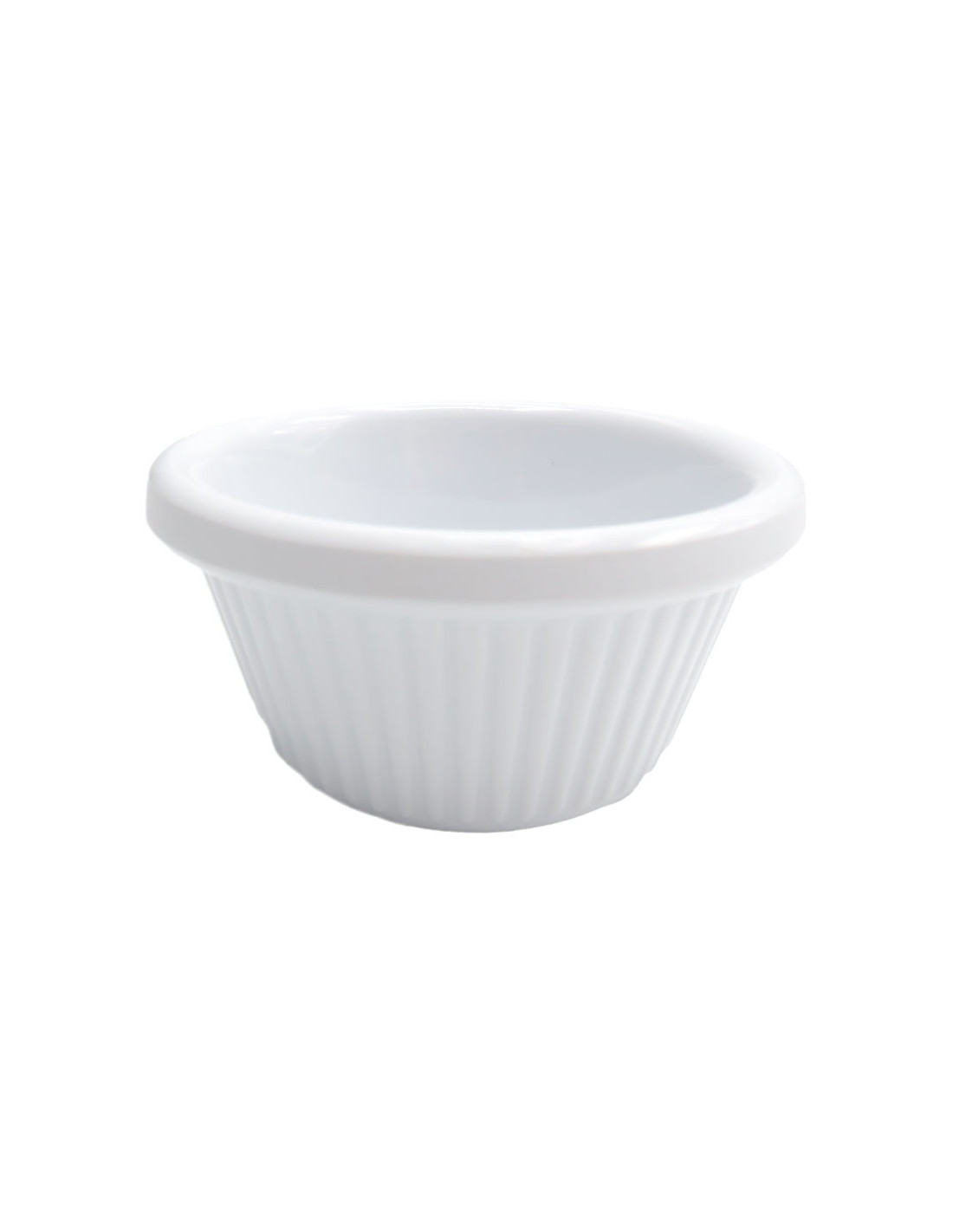 ADRIER - MRF3-BK Pack de 48 Unidades - Colección Buffet GN - Ramekin acanalado 90 ml - 8 x 8 x 4 cm