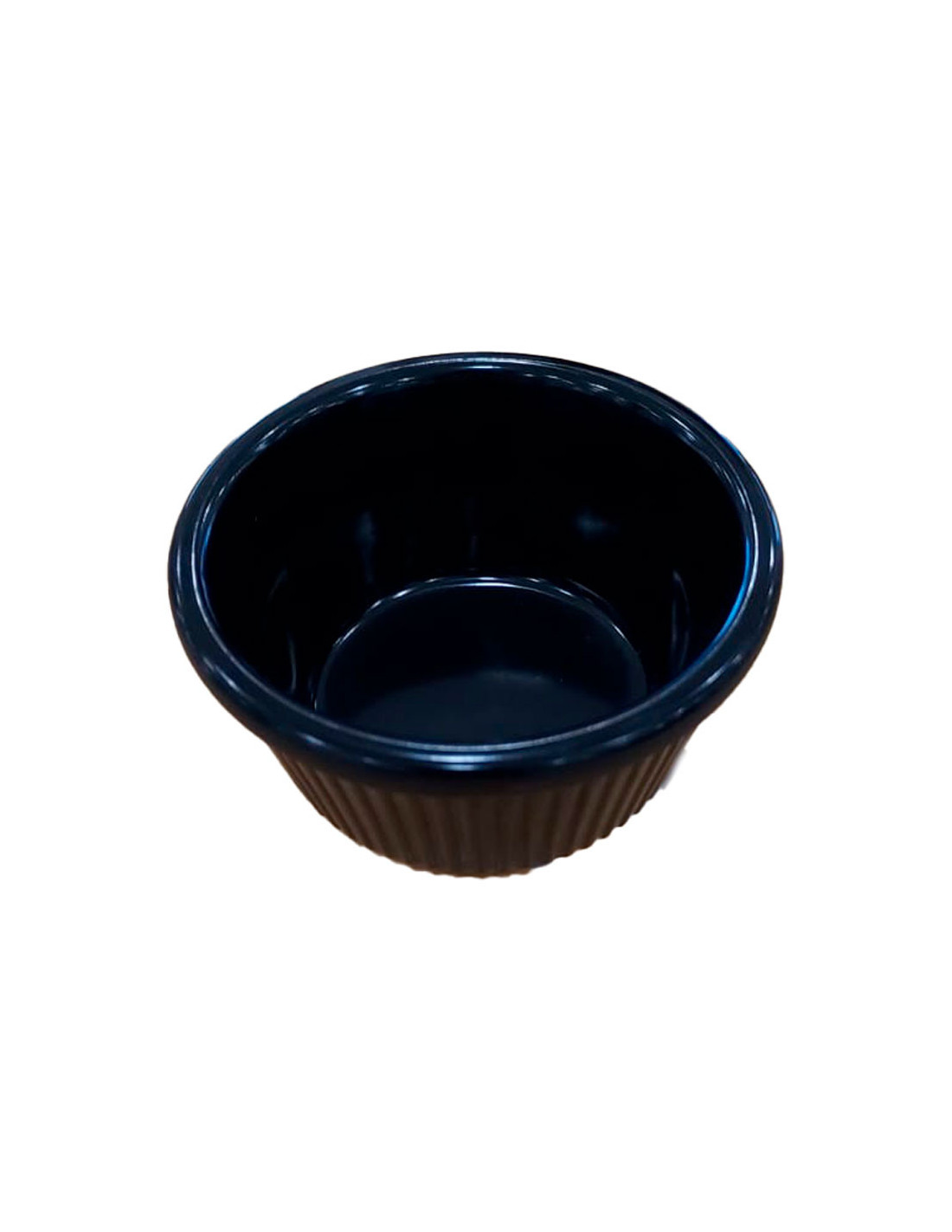 ADRIER - MRF3-BK Pack de 48 Unidades - Colección Buffet GN - Ramekin acanalado 90 ml - 8 x 8 x 4 cm