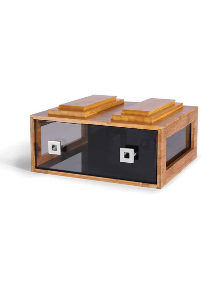 Sistema Modular de Bambú Rosseto para Exposición de Pastelería