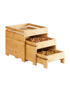 Cajas Expositoras de Bambú Apilables Rosseto