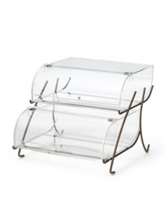Rosseto BK022: Vitrina Pastelería 2 Niveles Bronce