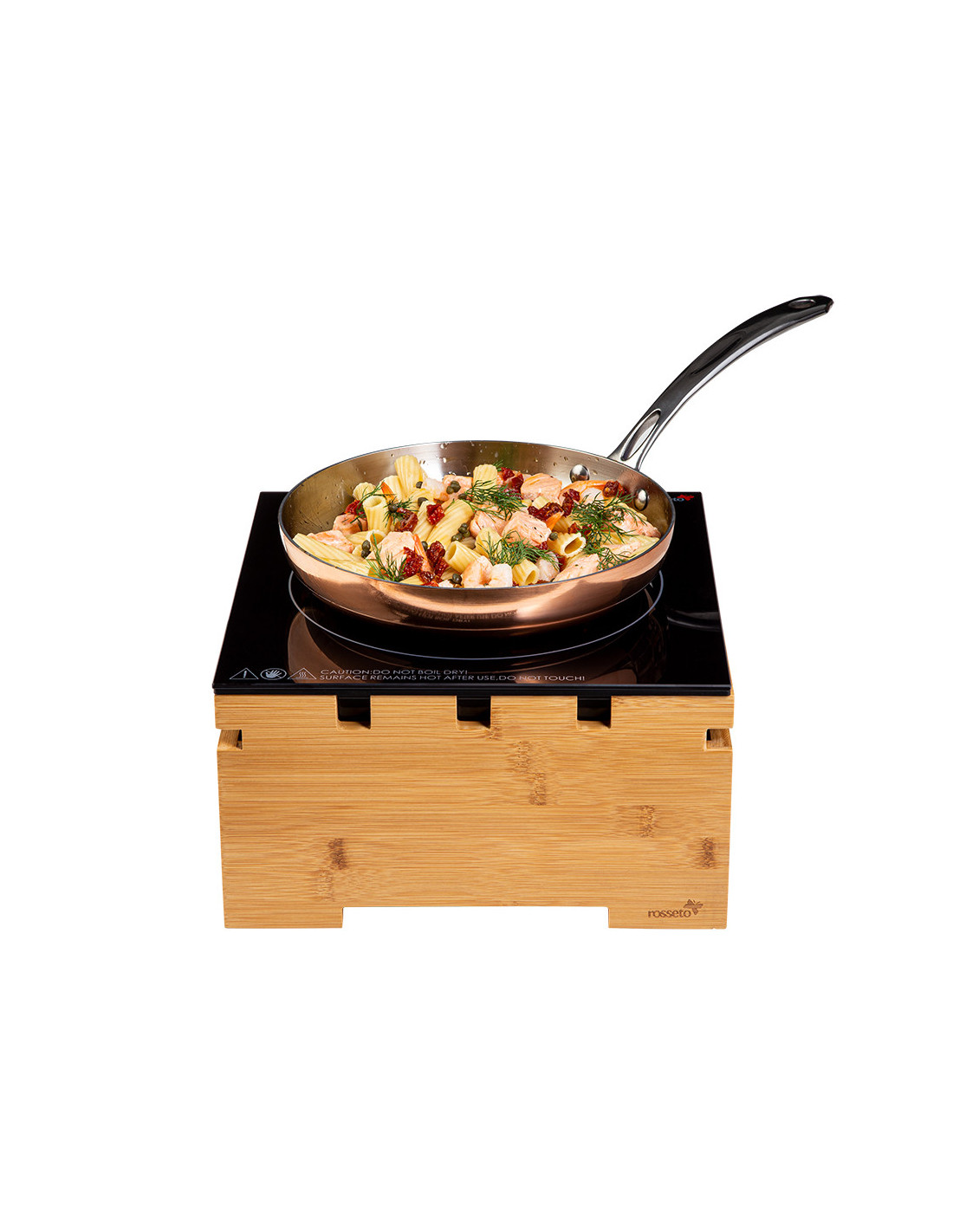 Calentador Inducción Multi Chef Rosseto con Base de Bambú