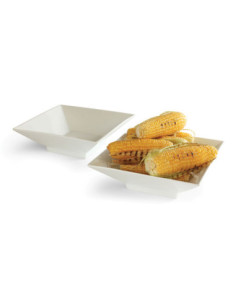 Conjunto de Dos Bandejas Cuadradas Blancas Rosseto