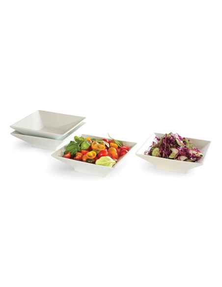 Conjunto de Bolillos Blancos de Porcelana Rosseto