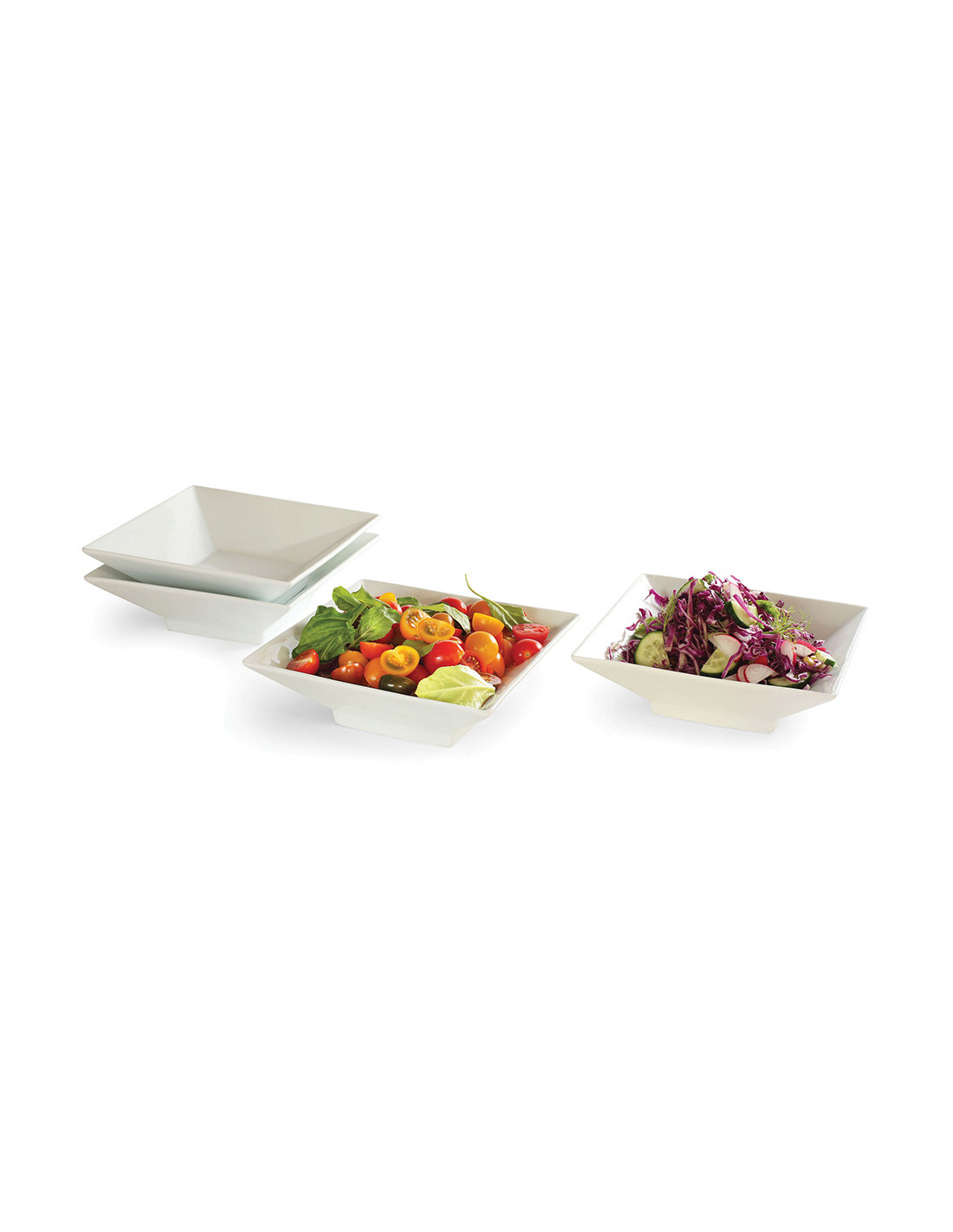Conjunto de Bolillos Blancos de Porcelana Rosseto