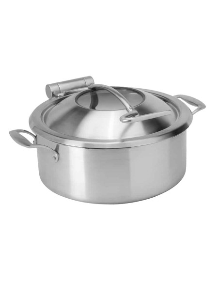 Caldero de Acero Inoxidable con Tapa Suave 475 QT Rosseto