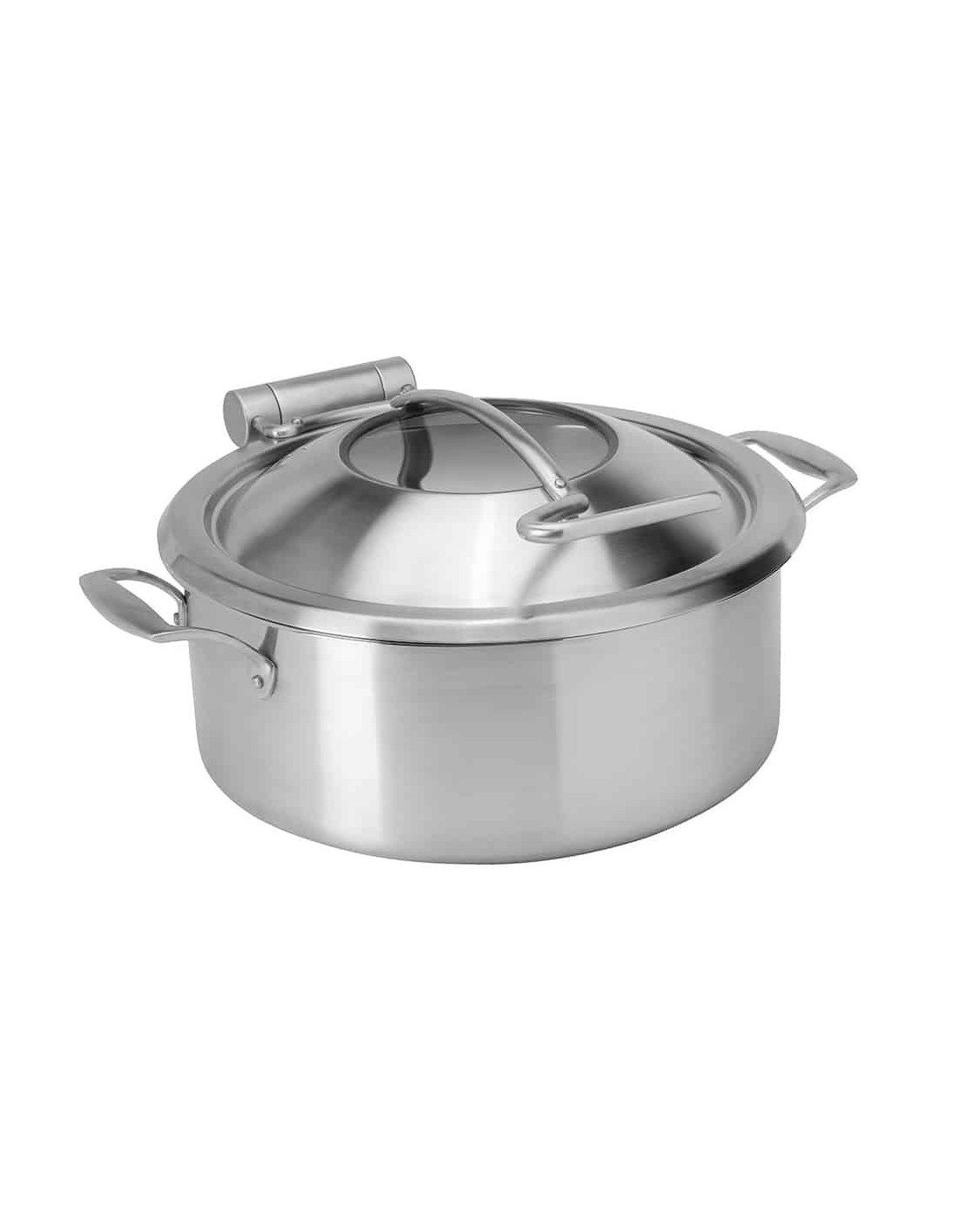 Caldero de Acero Inoxidable con Tapa Suave 475 QT Rosseto