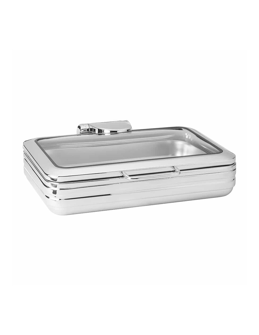 Bandeja Calefactora Rectangular Acero Inoxidable Rosseto