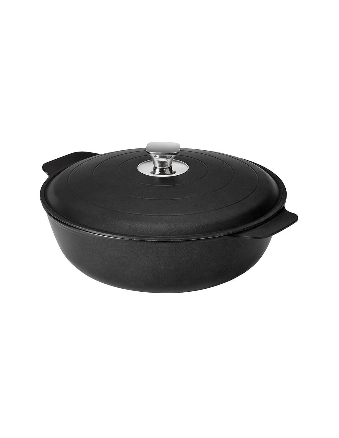 Casserole Negra Aluminio Rosseto para Hostelería Profesional
