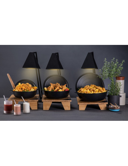 Casserole Negra Aluminio Rosseto para Hostelería Profesional