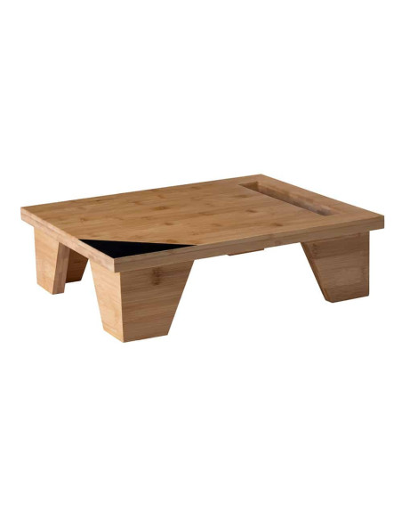 Soporte de Tetera de Bambú con Reposavasos Rosseto