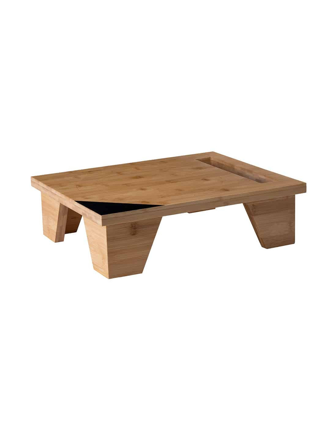 Soporte de Tetera de Bambú con Reposavasos Rosseto