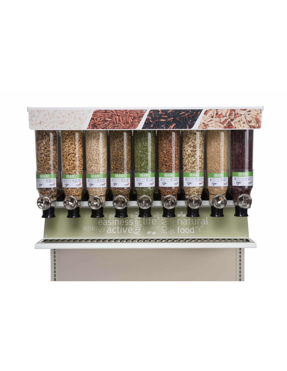 Dispensador PRO BULK de 35 Galones con Estantería Rosseto