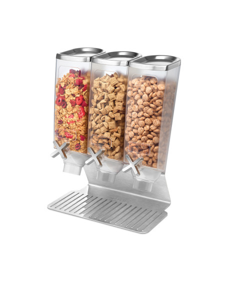 Dispensador de Mesa Rosseto Acero Inoxidable 3 Contenedores