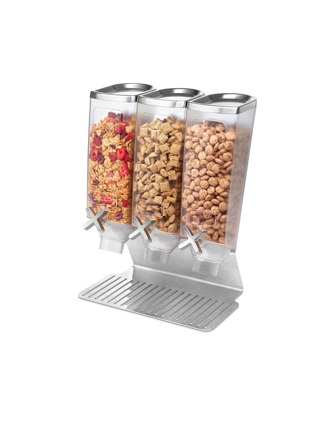 Dispensador de Mesa Rosseto Acero Inoxidable 3 Contenedores