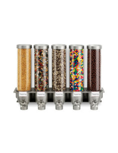 Rosseto EZ527: Dispensador Pared 5 Tolvas 1,3 gal