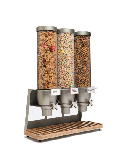 Dispensador de Cereales de Acero y Bambú Rosseto