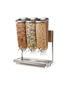 Dispensador de Mesita Rosseto con 3 Contenedores Acero Inox