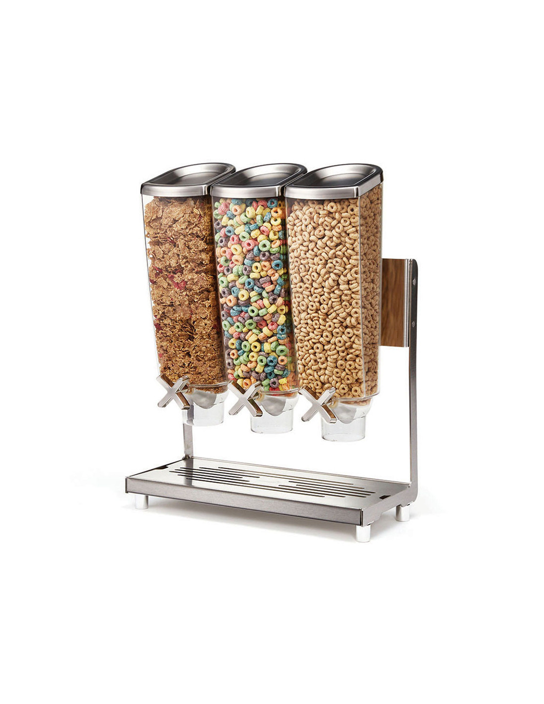 Dispensador de Mesita Rosseto con 3 Contenedores Acero Inox