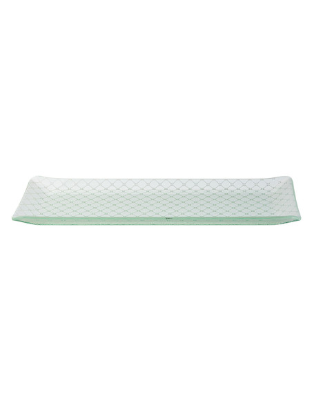 Bandeja Blanca Grande de Cristal Rectangular Rosseto