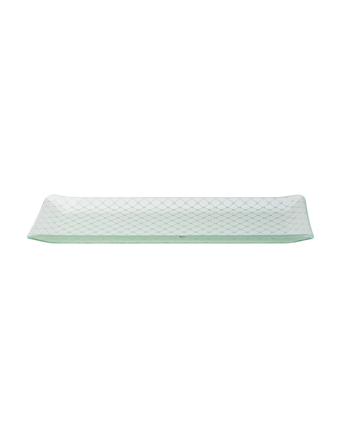 Bandeja Blanca Grande de Cristal Rectangular Rosseto