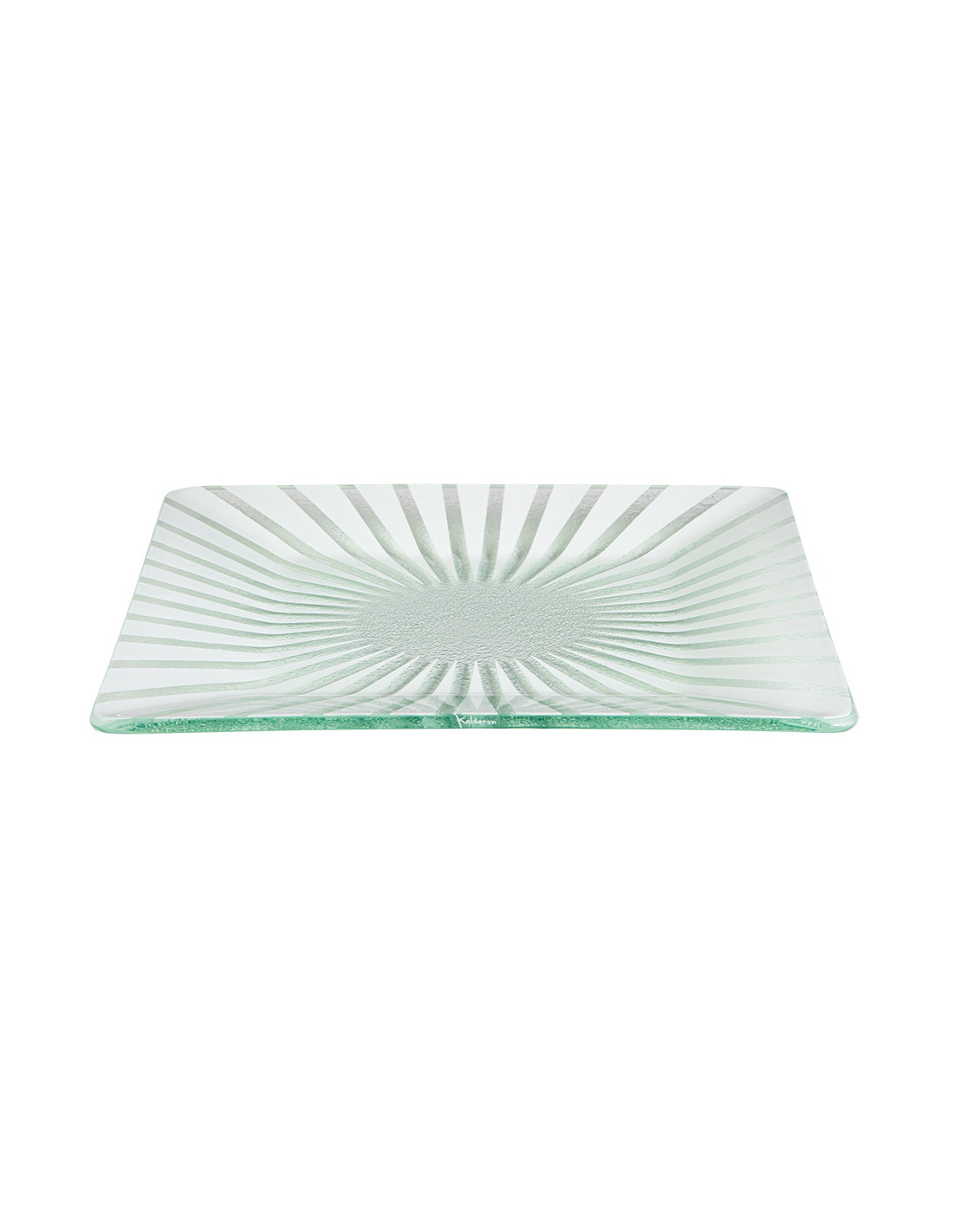 Plato de Vidrio Blanco Cuadrado para Buffet Rosseto