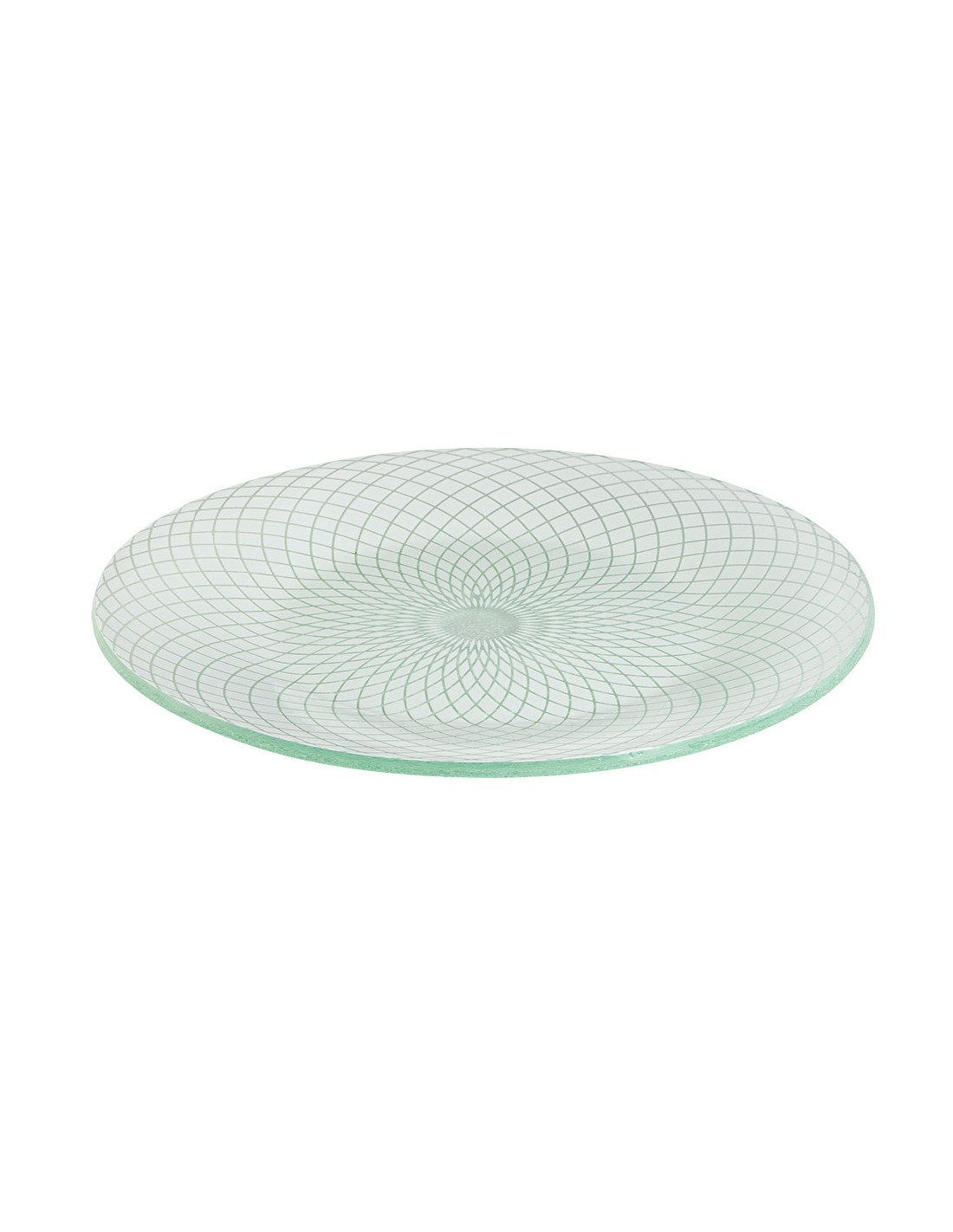 Plato Redondo de Cristal para Servir Rosseto