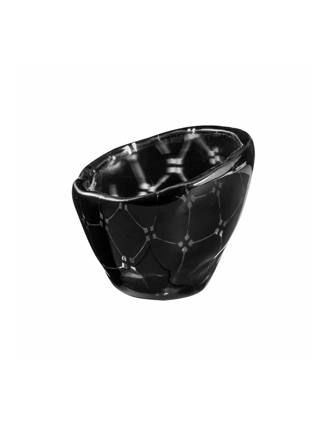 Conjunto de 12 Copos de Cristal Negro Zenit Rosseto