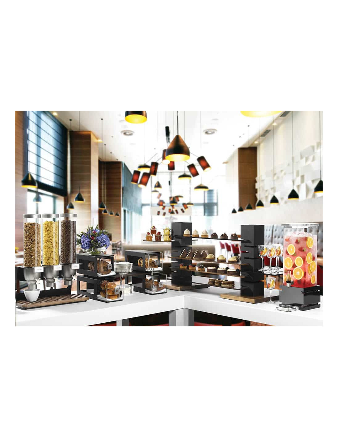 Dispensador de Bebidas Rosseto 2 Galones con Bambú Negro