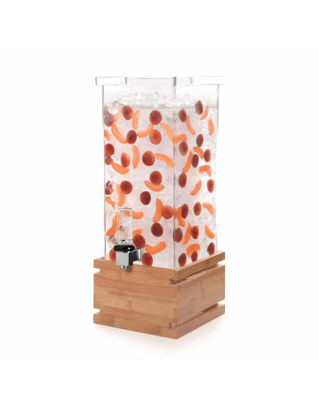 Dispensador de Bebidas 4 Galones con Base Bamboo Rosseto