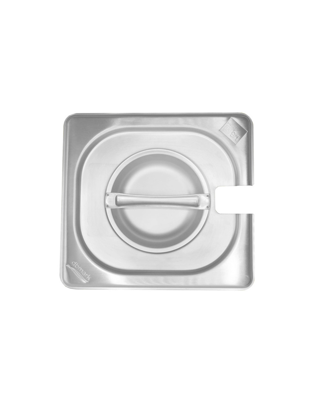 DBMARK - GNLN16000 - Tapa GN 1/6 de acero inoxidable con muesca.