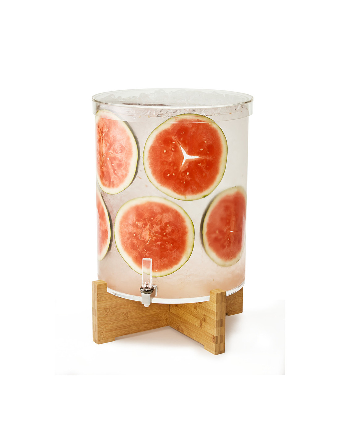Dispensador de Bebidas Rosseto 14 Galones Acrílico y Bambú