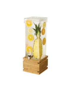 Dispensador de Bebidas Acrílico con Base de Bambú Rosseto