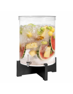 Dispensador de Bebidas 14 Galones Rosseto con Base de Bambú Negro