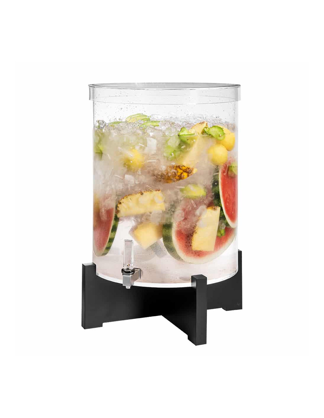 Dispensador de Bebidas 14 Galones Rosseto con Base de Bambú Negro