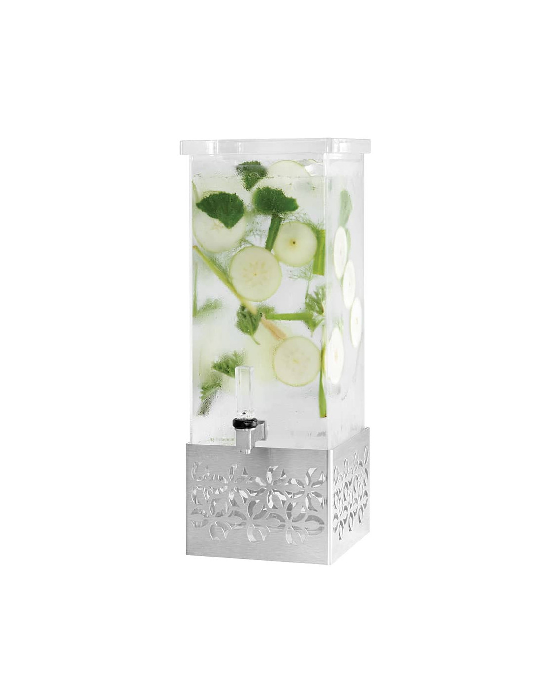 Dispensador Acrílico de Bebidas Rosseto con Base de Acero Inoxidable