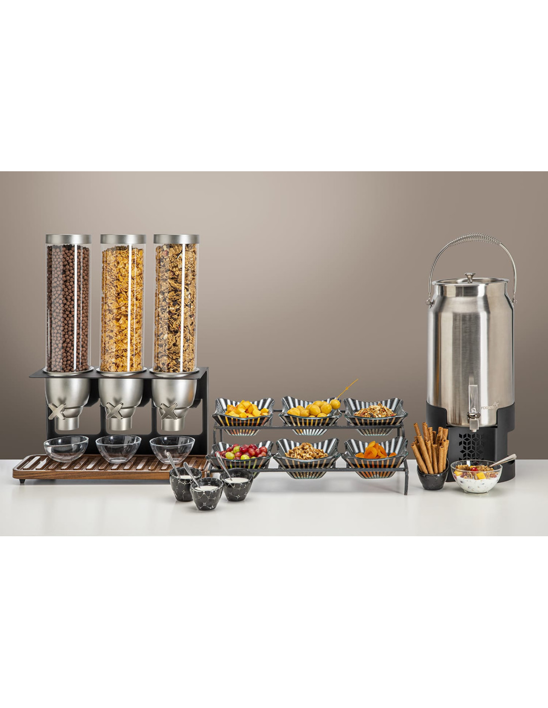 Urna de Leche Rosseto 3 Galones con Base Negra Mate