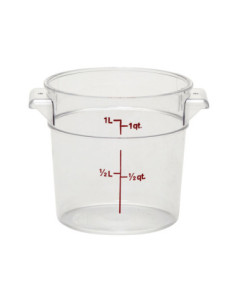 CAMBRO - RFSCW1 -135 - Recipiente redondo 900 ml - 15,4 x 15,4 cm - Transparente (Tapa no incluida)