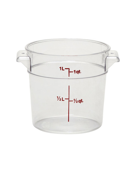CAMBRO - RFSCW1 -135 - Recipiente redondo 900 ml - 15,4 x 15,4 cm - Transparente (Tapa no incluida)