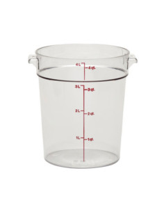CAMBRO - RFSCW4-135 - Recipiente redondo 3,8 l - 20,8 x 20,8 cm - Transparente (Tapa no incluida)