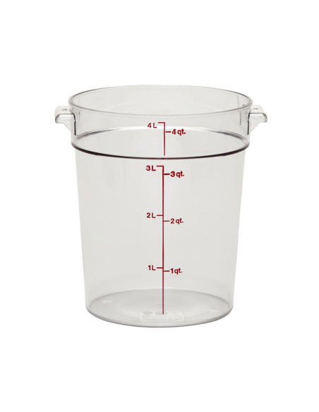 CAMBRO - RFSCW4-135 - Recipiente redondo 3,8 l - 20,8 x 20,8 cm - Transparente (Tapa no incluida)