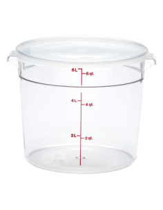 CAMBRO - RFSCW6-135 - Recipiente redondo 5,7 L - 25,2 x 25,2 cm - Transparente (Tapa no incluida)