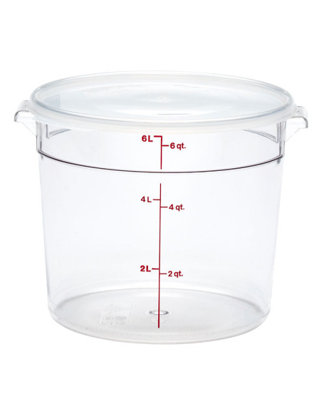 CAMBRO - RFSCW6-135 - Recipiente redondo 5,7 L - 25,2 x 25,2 cm - Transparente (Tapa no incluida)