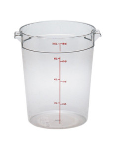 CAMBRO - RFSCW8-135 - Recipiente redondo 7,6 L - 25,2 x 25,2 cm - Transparente (Tapa no incluida)