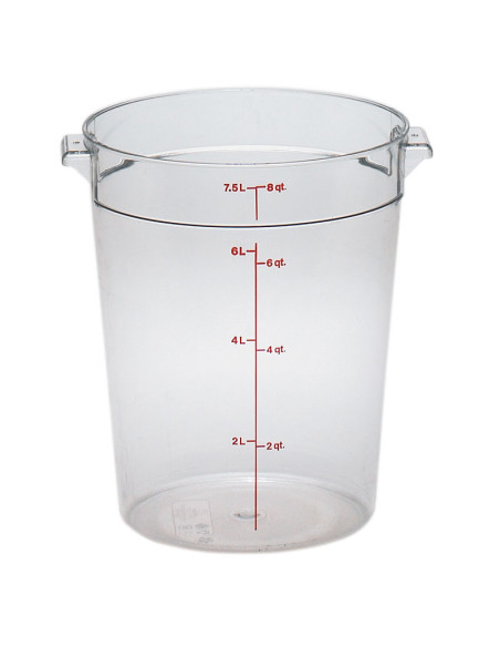 CAMBRO - RFSCW8-135 - Recipiente redondo 7,6 L - 25,2 x 25,2 cm - Transparente (Tapa no incluida)
